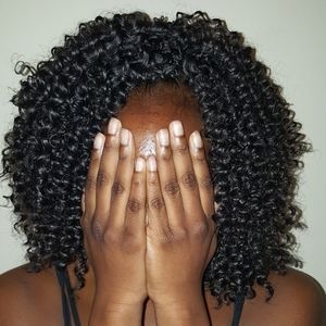 NEW Hand-made Water Wave Crochet Wig #1b …